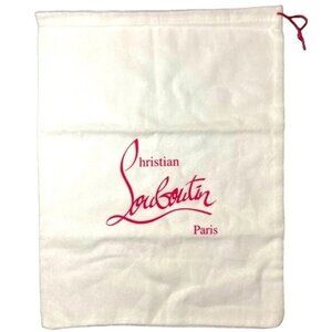 Christian Louboutin 2 PIECES Dustbags White with Red Signature 15 X 11.5